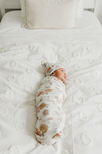 COPPER PEARL: FERRA KNIT SWADDLE BLANKET
