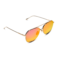 DIFF EYEWEAR: DASH GOLD AND SUNSET GRADIENT FLASH SUNGLASSES