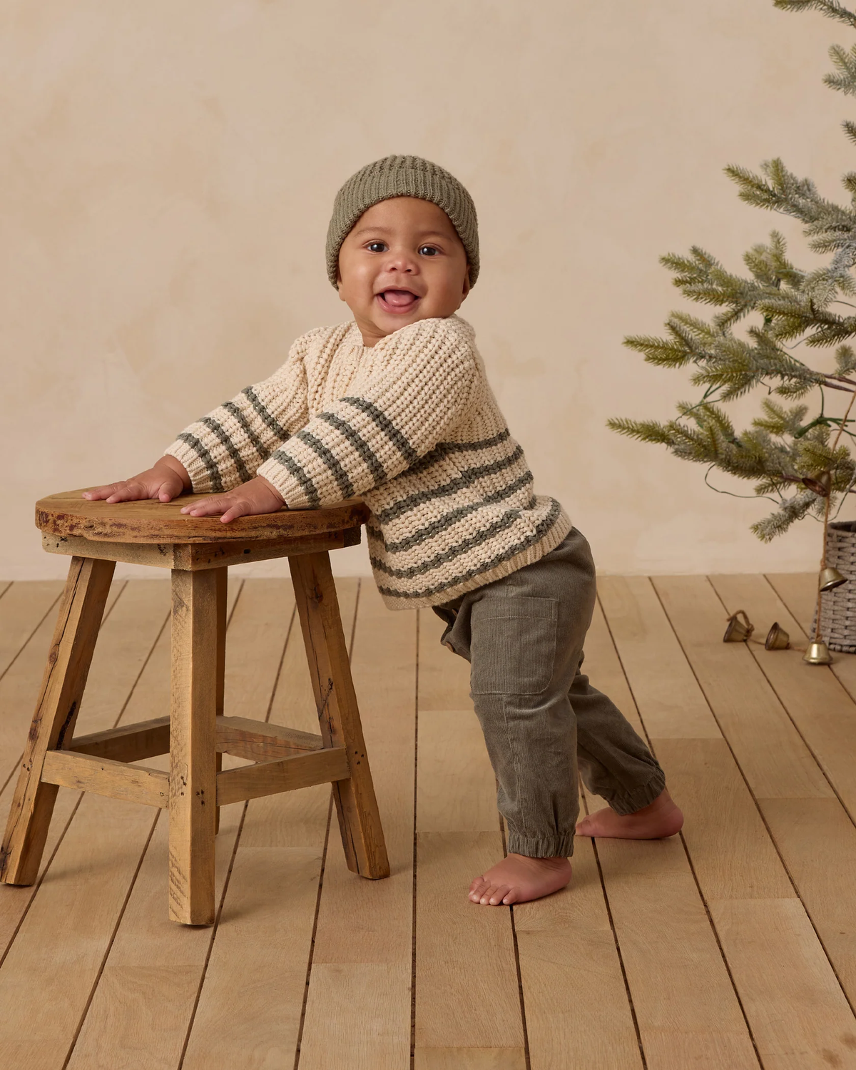 QUINCY MAE: REX SWEATER || FOREST / NATURAL