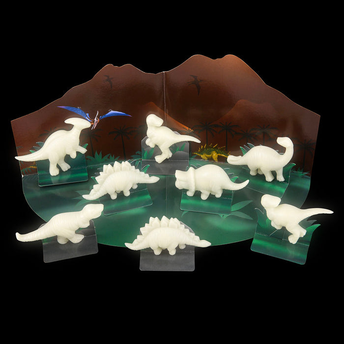 GLOW-IN-THE-DARK 3D DINOSAURS (9-PIECE)