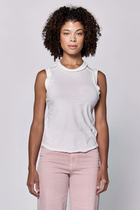 DEAR JOHN: ZO RAW EDGE TANK - WHITE