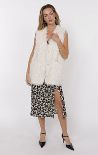 SAGE THE LABEL: TRAILBLAZER FRINGE FUR LONG VEST