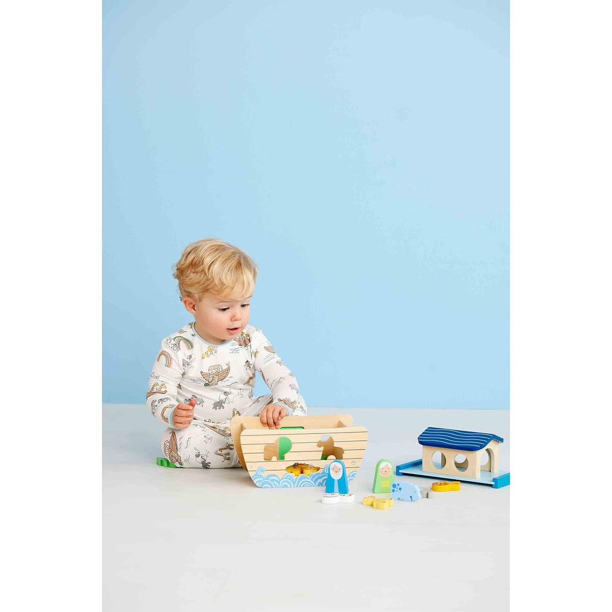 MUD PIE: NOAH'S ARK SHAPE SORTER SET - 16-PIECE