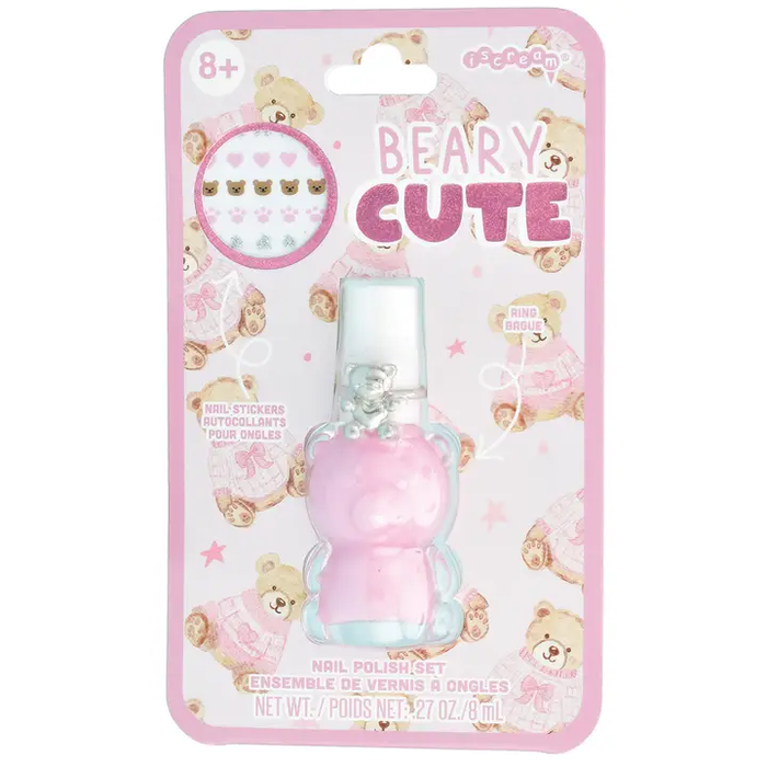 ISCREAM: BEARY CUTE NAIL POLISH & RING SET