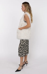SAGE THE LABEL: TRAILBLAZER FRINGE FUR LONG VEST