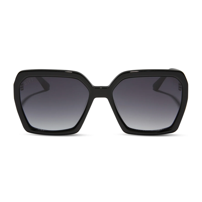 DIFF: SLOANE - BLACK + GREY GRADIENT POLARIZED SUNGLASSES