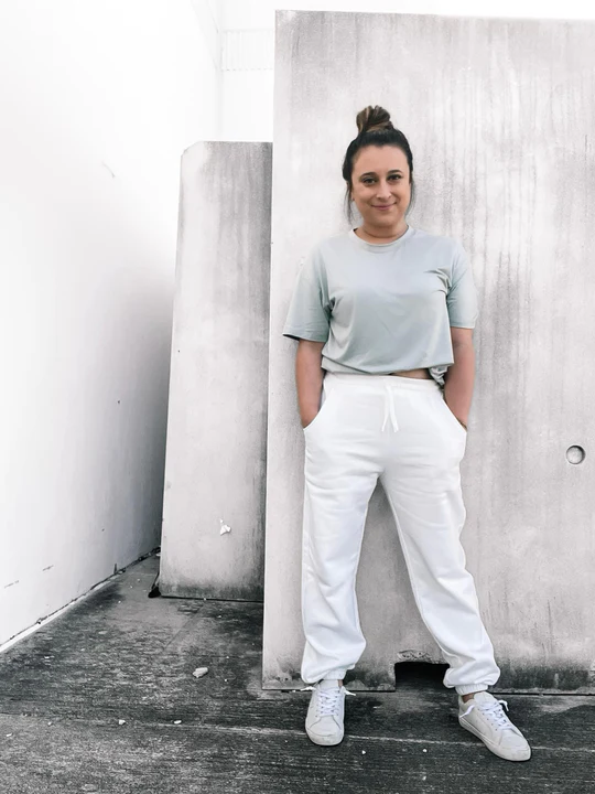 LITTLE BIPSY: ADULT ELEVATED SWEATPANT - LILY WHITE