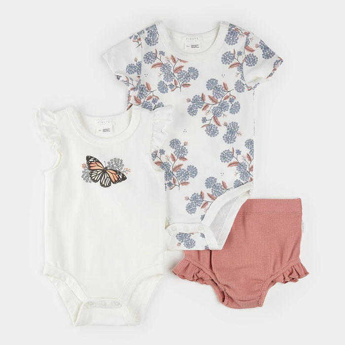 PETIT LEM: MAJESTIC MONARCHS 3PC BODYSUIT SET