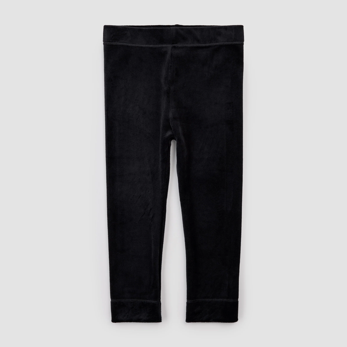 MILES THE LABEL: GLITTER BOW PRINT ON OFF-WHITE SWEATSHIRT & BLACK VELOUR LEGGINGS SET