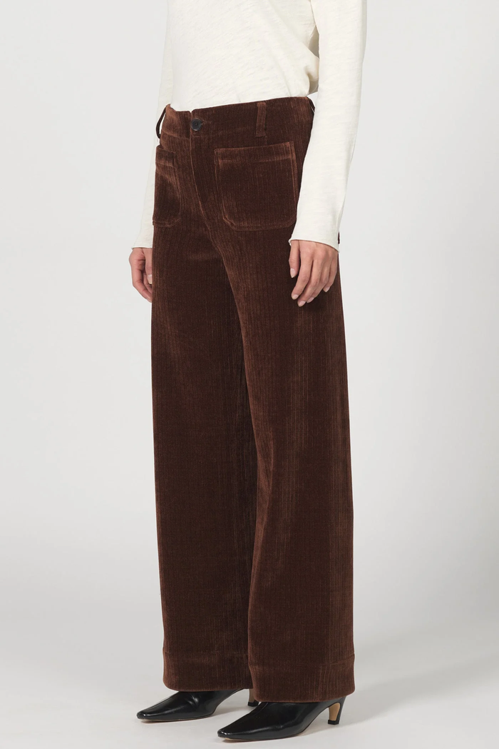 DEAR JOHN: AUDREY WIDE LEG PANT CORDUROY - CAPPUCCINO