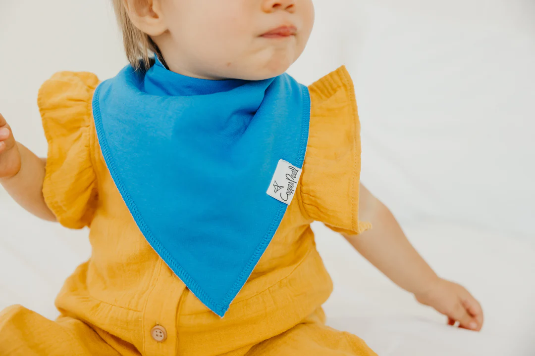 COPPER PEARL: BLUEBERRY BABY BANDANA BIBS (4-PACK)