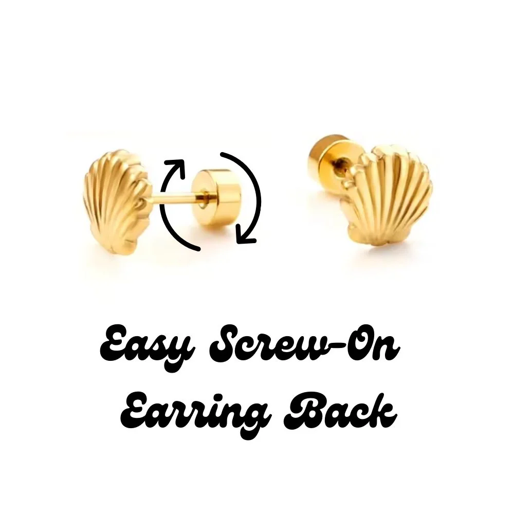 LINNY & CO: SCREWBACK STUD - NORA HEART - PINK