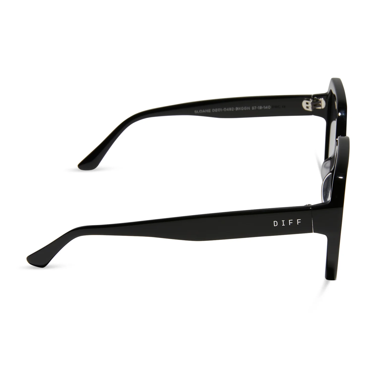 DIFF: SLOANE - BLACK + GREY GRADIENT POLARIZED SUNGLASSES