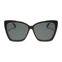 DIFF EYEWEAR: BECKY IV BLACK + GRAY POLARIZED SUNGLASSES