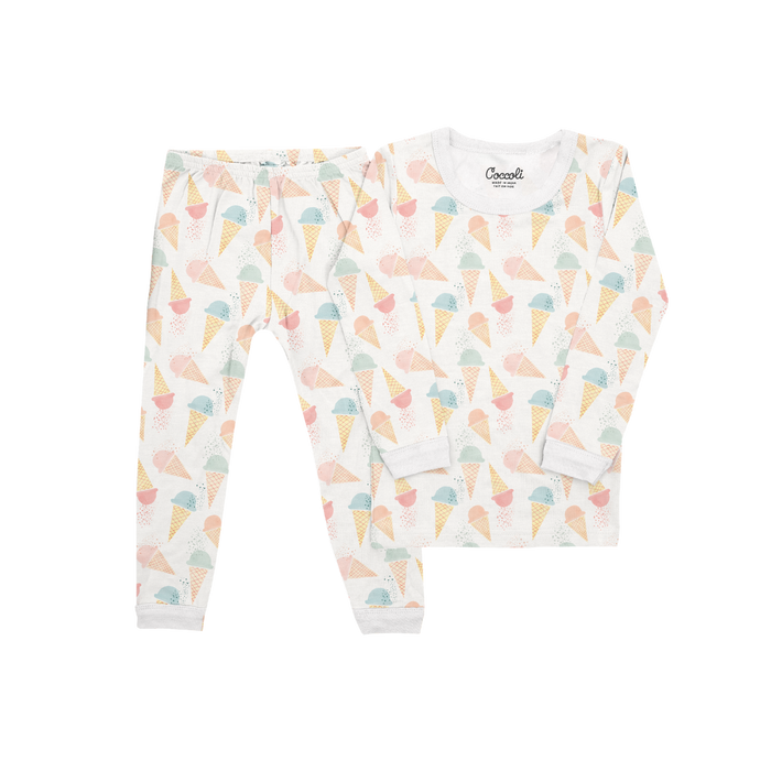 COCCOLI: LONG SLEEVE MODAL PAJAMA - GELATO ON CREAM