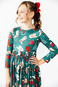 MILA & ROSE: WESTERN WONDERLAND LONG SLEEVE POCKET TWIRL DRESS