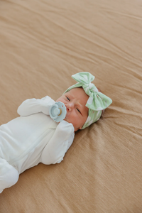 COPPER PEARL: BOGEY KNIT HEADBAND BOW