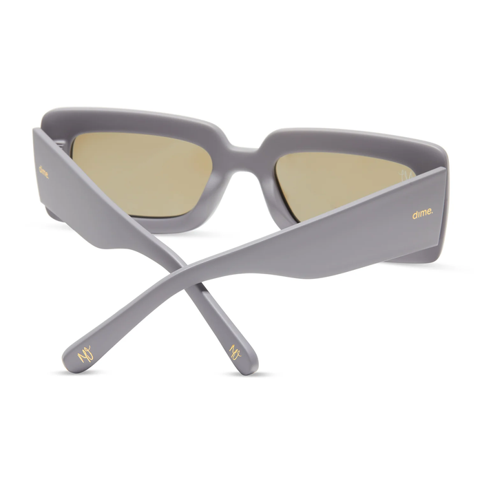DIME: BAD BEACH - MATTE GREY SILVER MIRROR POLARIZED SUNGLASSES
