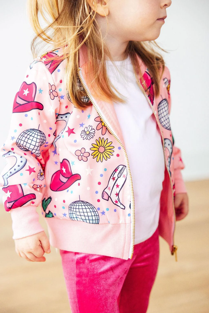 MILA & ROSE: BOOTS & BLING SATIN JACKET