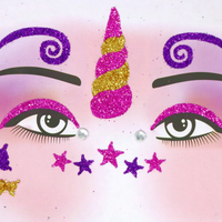 PINK POPPY: DREAMY UNICORN SPARKLING FACE STICKERS (21-PIECE)