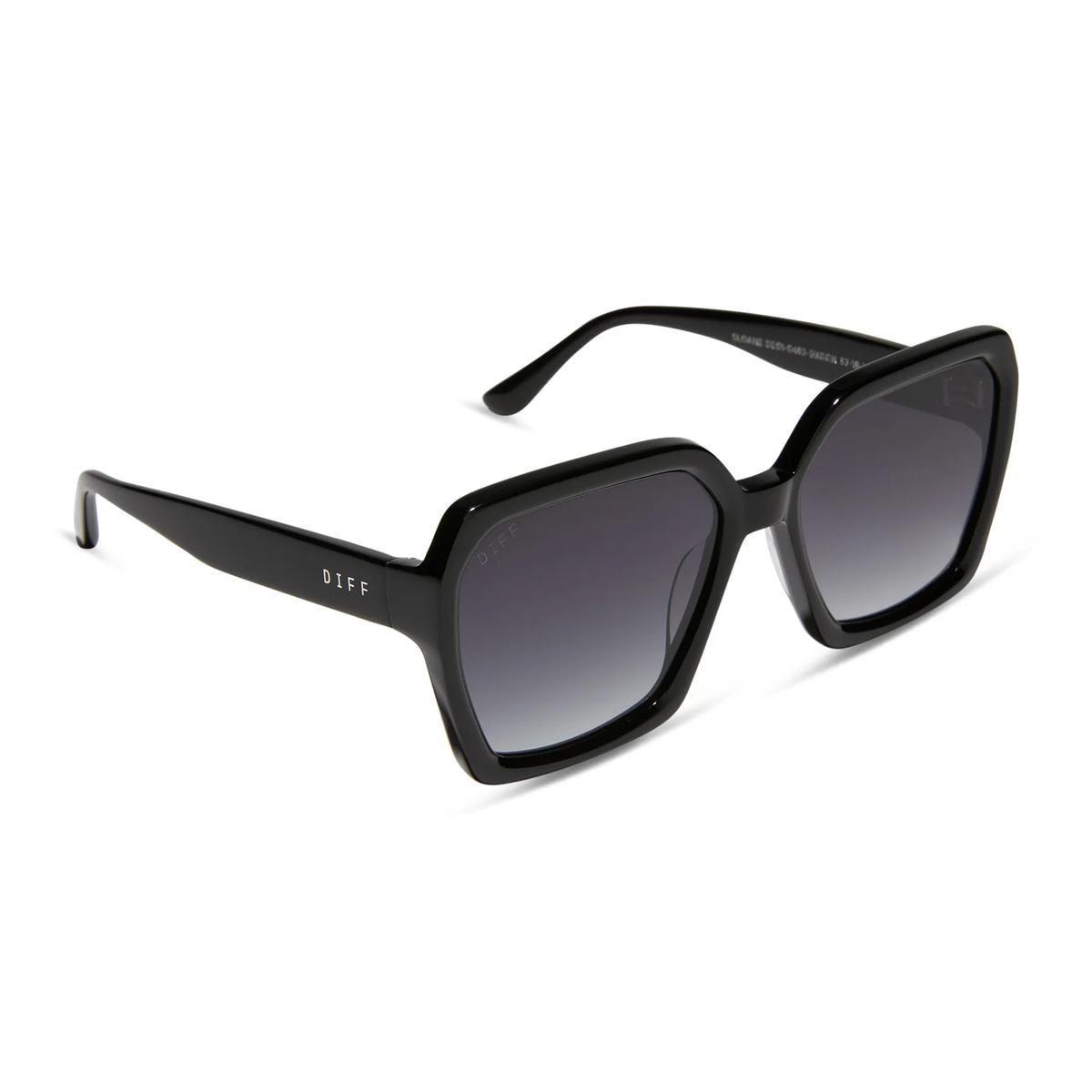 DIFF: SLOANE - BLACK + GREY GRADIENT POLARIZED SUNGLASSES