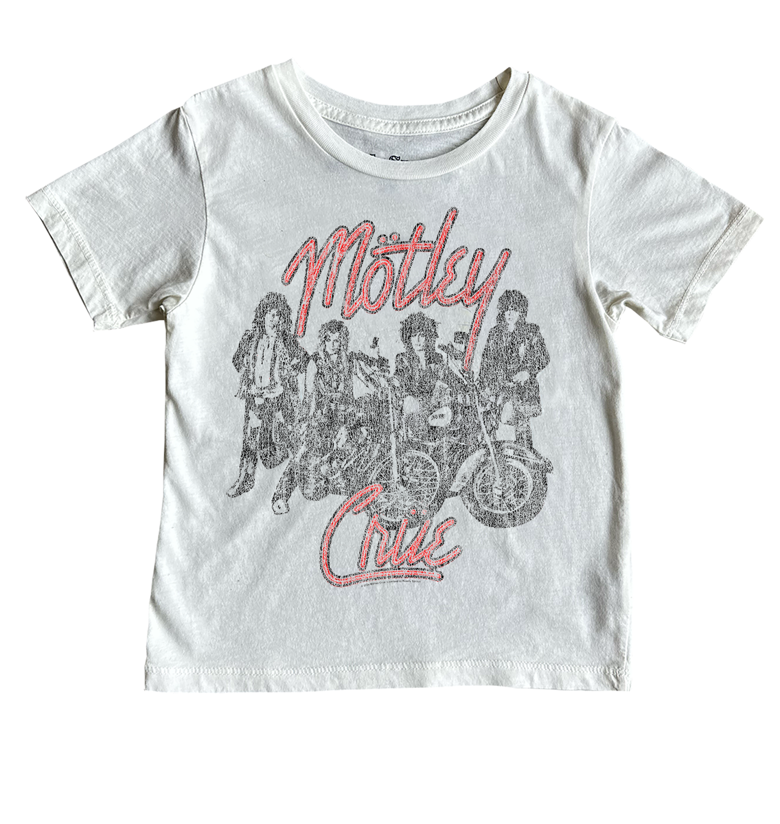 ROWDY SPROUT: MOTLEY CRUE TEE - VINTAGE WHITE
