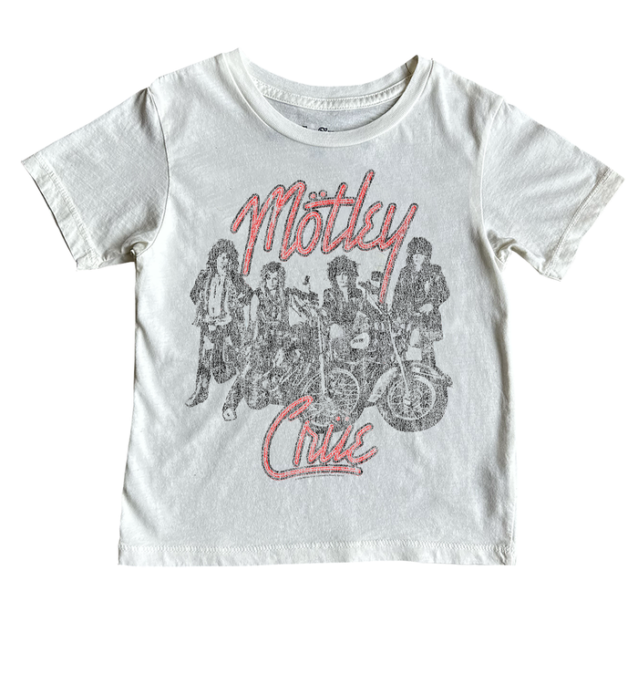 ROWDY SPROUT: MOTLEY CRUE TEE - VINTAGE WHITE
