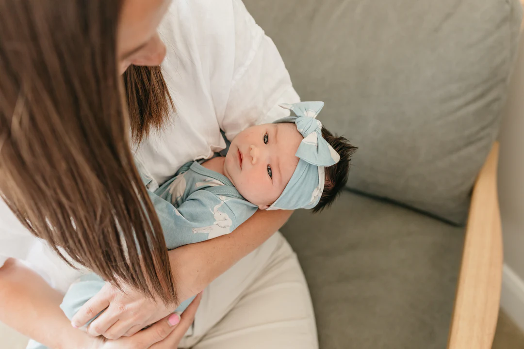 COPPER PEARL: PEANUT KNIT HEADBAND BOW
