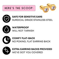 LINNY & CO: SCREWBACK STUD - NORA HEART - PINK