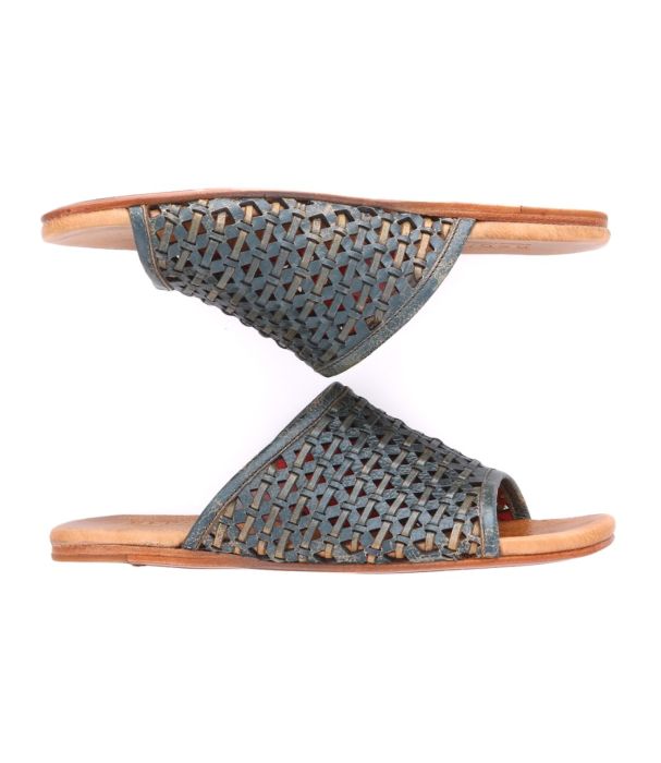 BED STU: MINERVA SLIDE SANDALS - BLACK LUX
