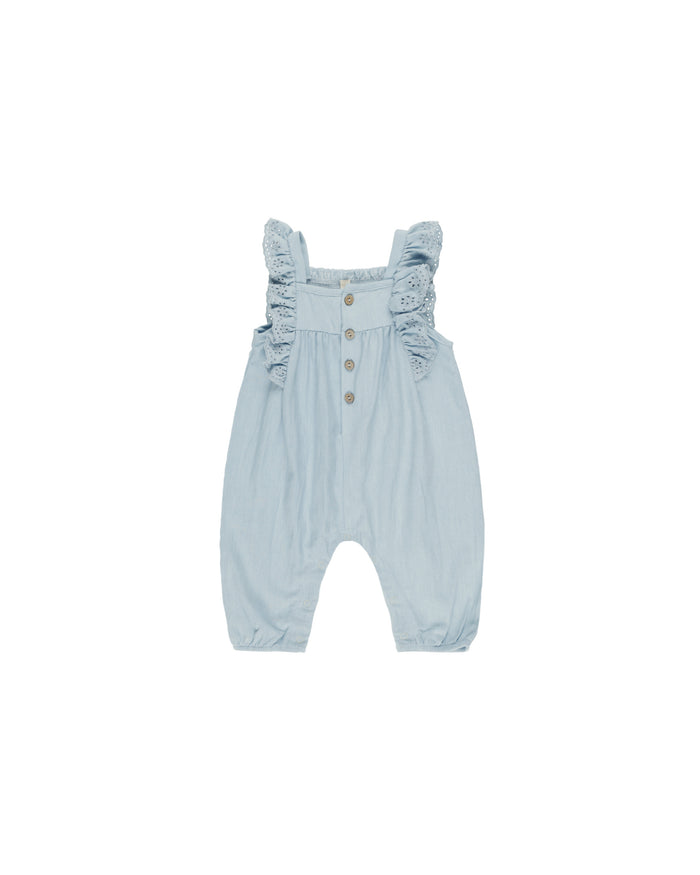 QUINCY MAE: NOVA ROMPER || CHAMBRAY
