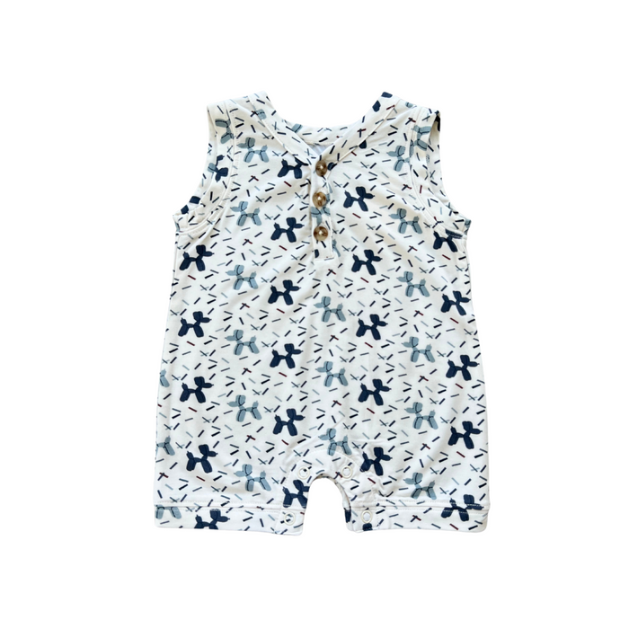 BABYSPROUTS: SLEEVELESS ROMPER - BALLOON DOGS