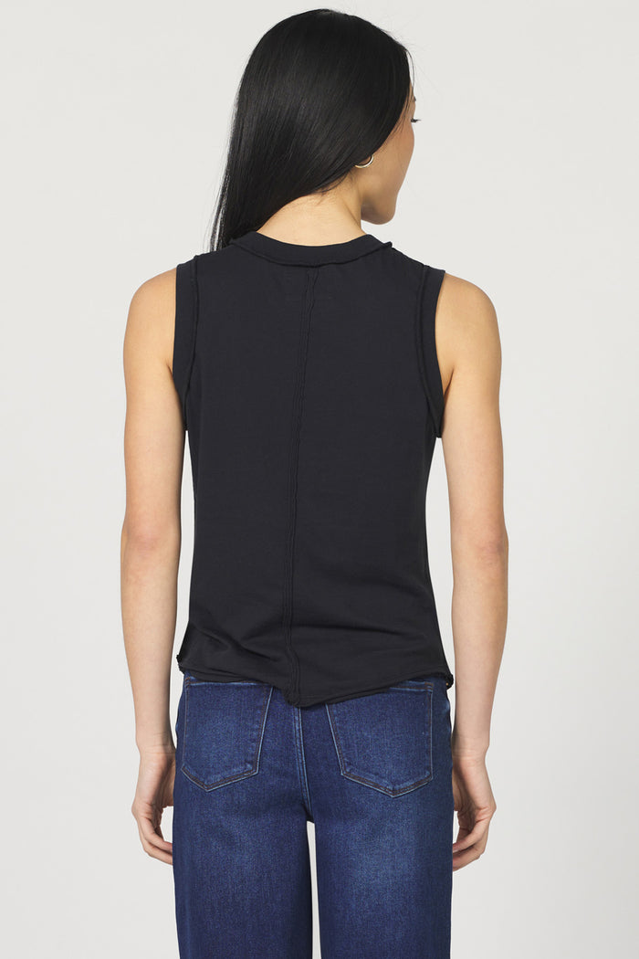 DEAR JOHN: ZO RAW EDGE TANK - BLACK