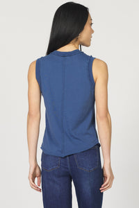 DEAR JOHN: ZO RAW EDGE TANK - VINTAGE INDIGO