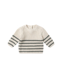 QUINCY MAE: REX SWEATER || FOREST / NATURAL