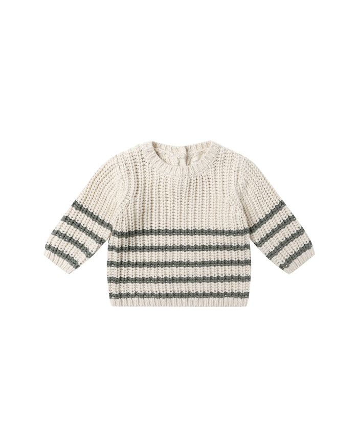 QUINCY MAE: REX SWEATER || FOREST / NATURAL