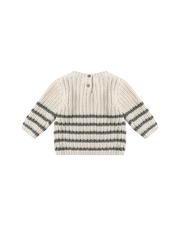 QUINCY MAE: REX SWEATER || FOREST / NATURAL