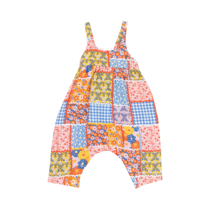 ANGEL DEAR: TIE BACK ROMPER - RIC RAC PATCHWORK