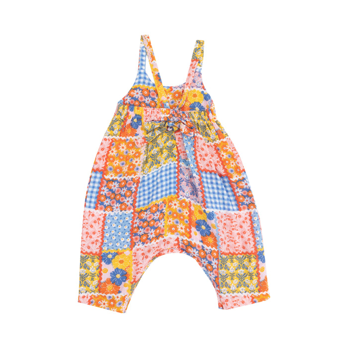ANGEL DEAR: TIE BACK ROMPER - RIC RAC PATCHWORK