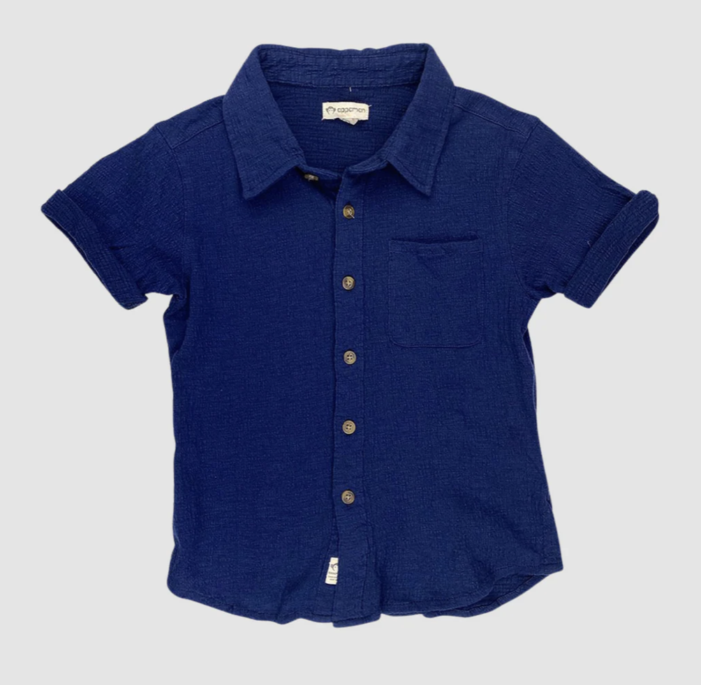 APPAMAN: NAVY BEACH SHIRT