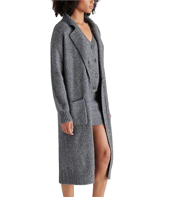 STEVE MADDEN: MARL CARDIGAN - HEATHER CHARCOAL