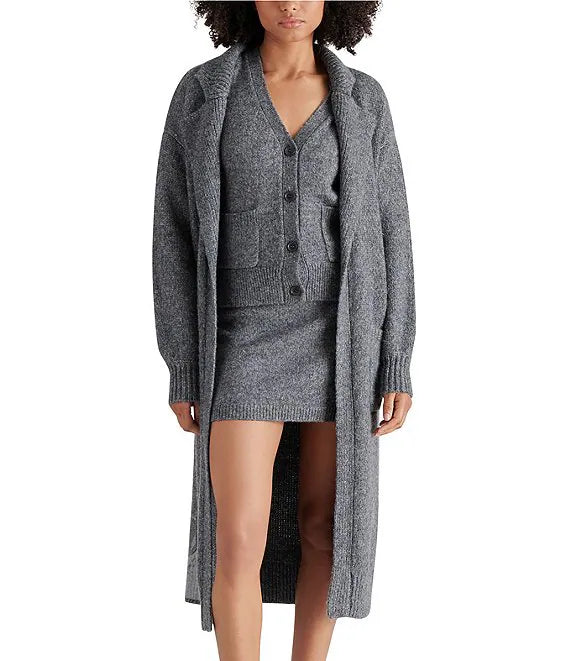 STEVE MADDEN: MARL CARDIGAN - HEATHER CHARCOAL