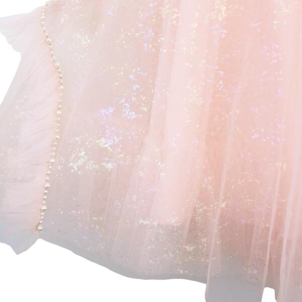 DOE A DEAR: IRIDESCENT PRINT SHEER DRESS - PINK