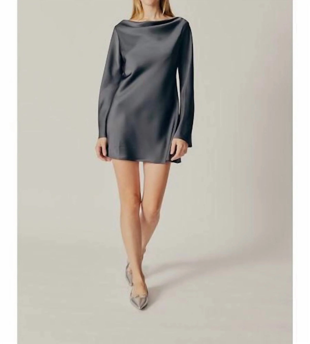 DELUC: LIGUSTRUM LONG SLEEVE DRESS - ONYX GREY