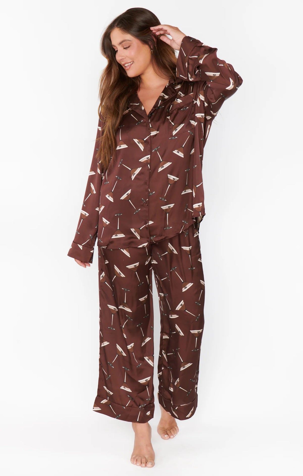 SHOW ME YOUR MUMU CLASSIC PJ SET ESPRESSO MARTINI Hush Up Clothing Boutique
