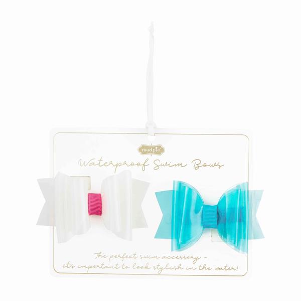 MUD PIE: WATERPROOF SWIM BOWS (4 DIFFERENT COLOR COMBOS)