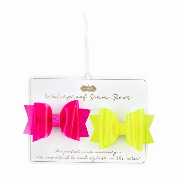 MUD PIE: WATERPROOF SWIM BOWS (4 DIFFERENT COLOR COMBOS)