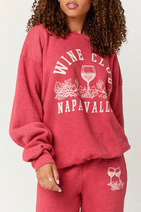 PROJECT SOCIAL T: NAPA WINE CLUB SWEATSHIRT - HIBISCUS