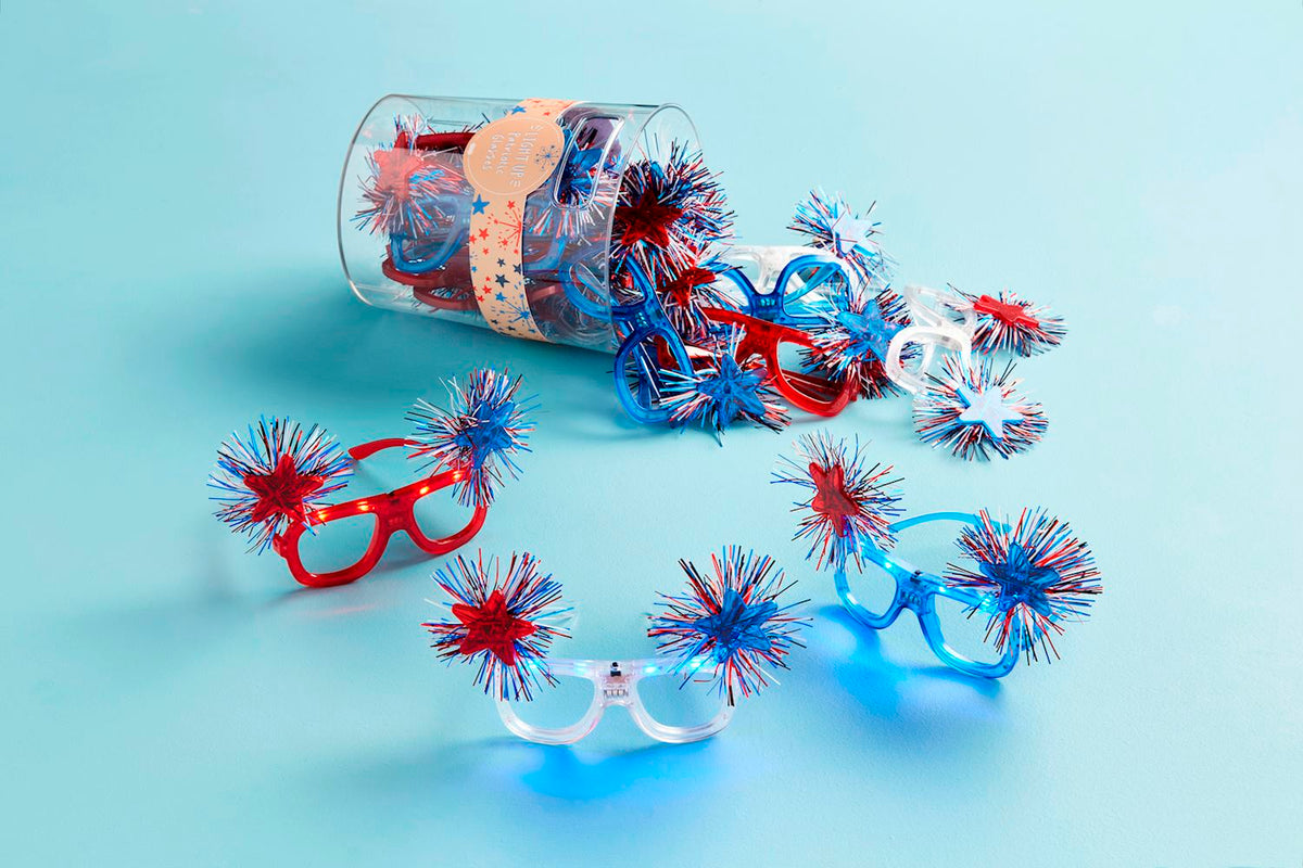 MUD PIE: LIGHT-UP PATRIOTIC GLASSES
