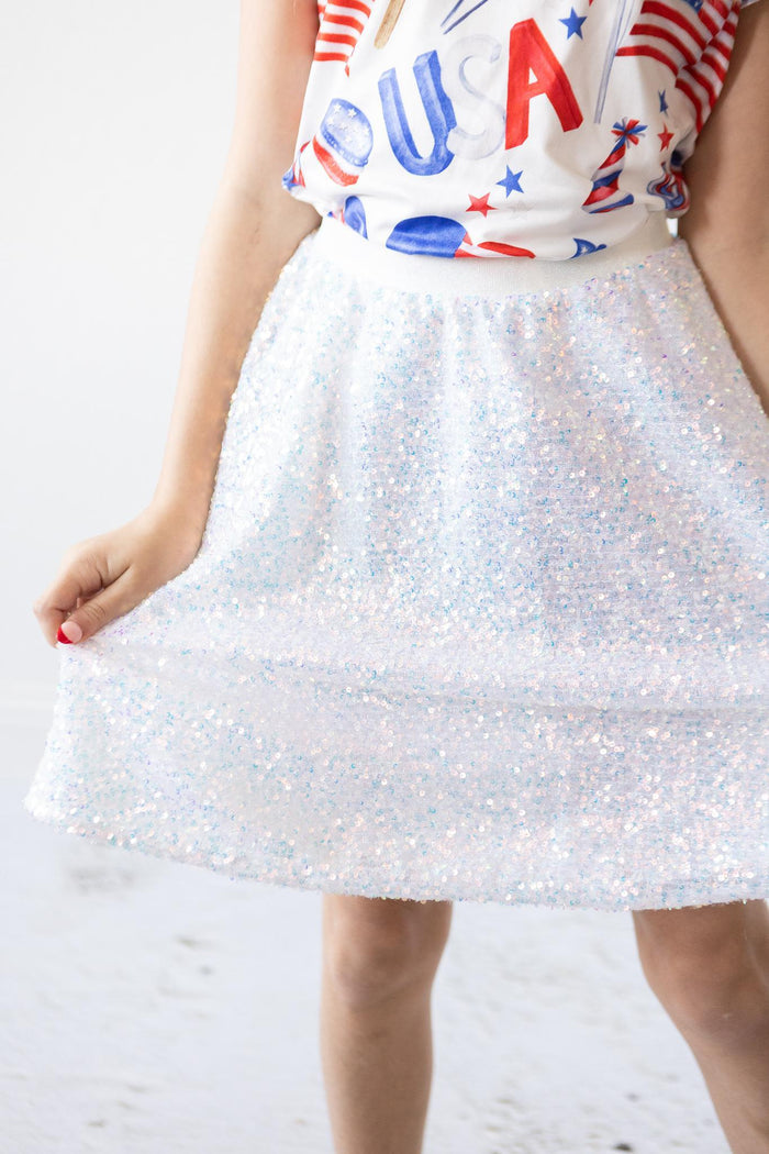 MILA & ROSE: DISCO SEQUIN TWIRL SKIRT